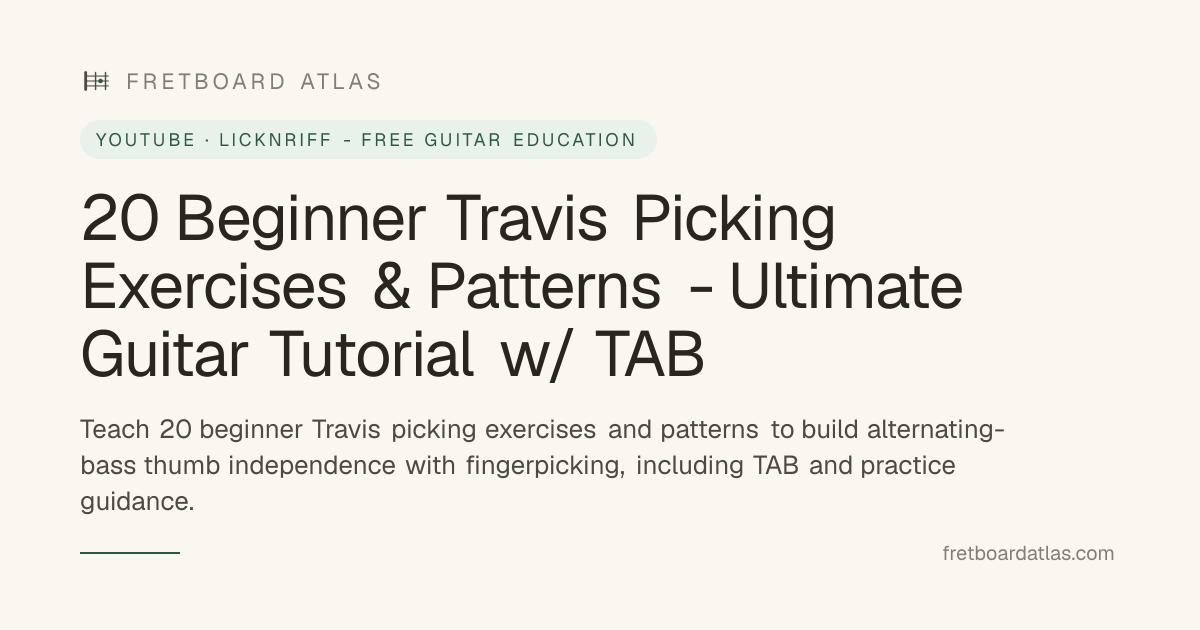 20 Beginner Travis Picking Exercises & Patterns - Ultimate Guitar ...